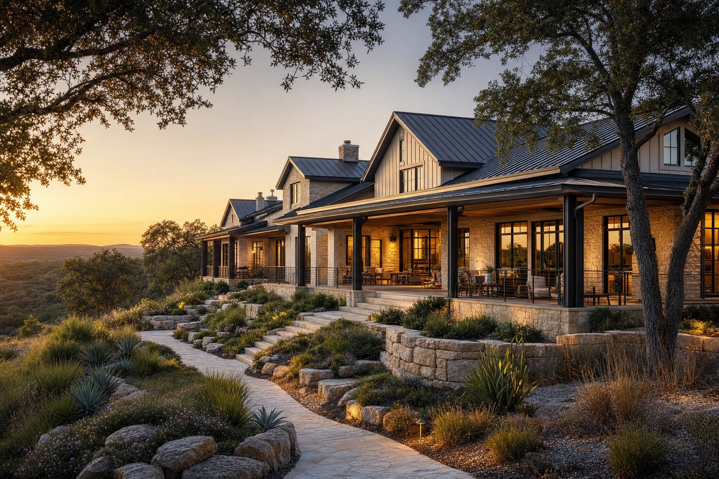 Custom limestone Hill Country estate near San Antonio, Texas